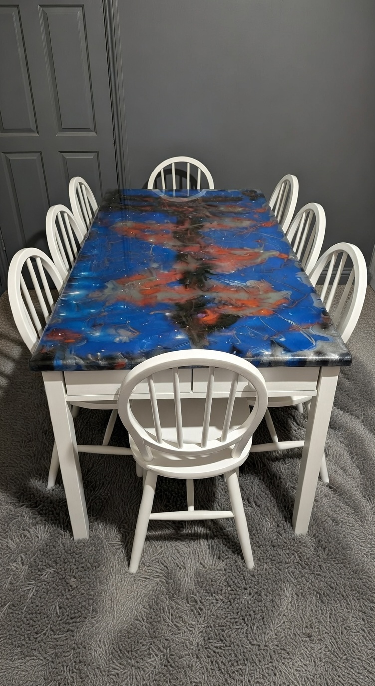 How to make a live edge table: oiled timber slab with natural edge on simple legs