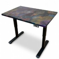 Nebula resin office table with fibre optic lights